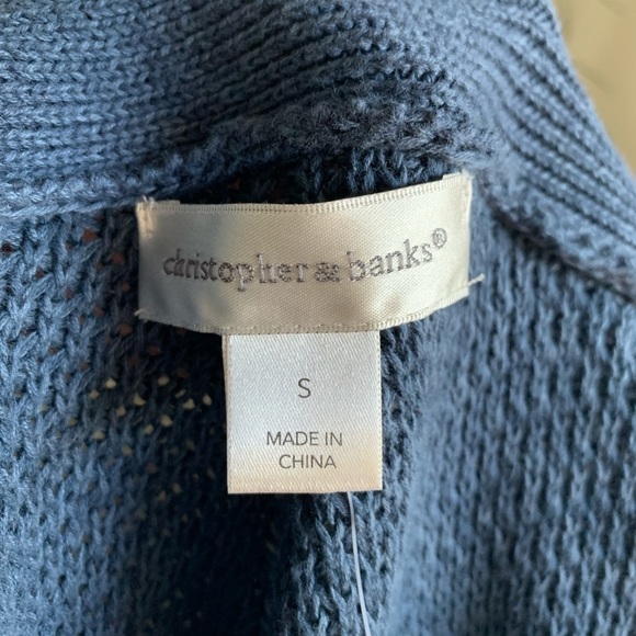 NWT Christopher & Banks Lagen grandma core open knit Sweater cardigan Small - Picture 6 of 8